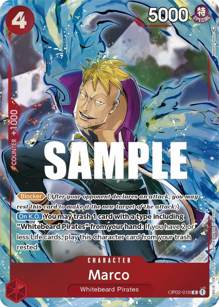 ONE PIECE MARCO OP02-018 ALT ART