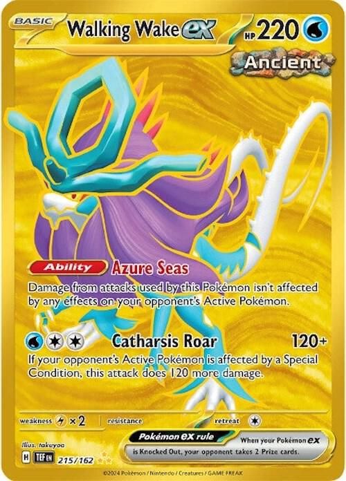 POKEMON WALKING WAKE EX 215/162