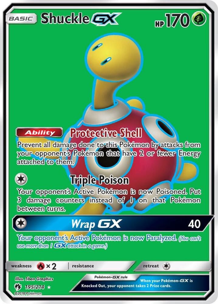 POKEMON SHUCKLE GX LP 195/214
