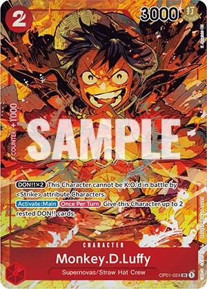 ONE PIECE MONKEY.D.LUFFY OP01-024 ALT ART