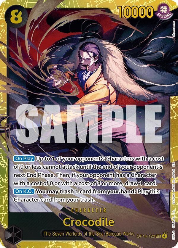 ONE PIECE CROCODILE OP14-120 SECRET RARE