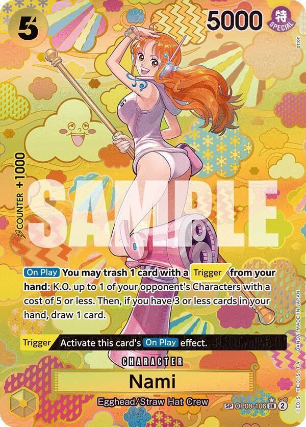 ONE PIECE NAMI OP08-106 SP BGS 9.5