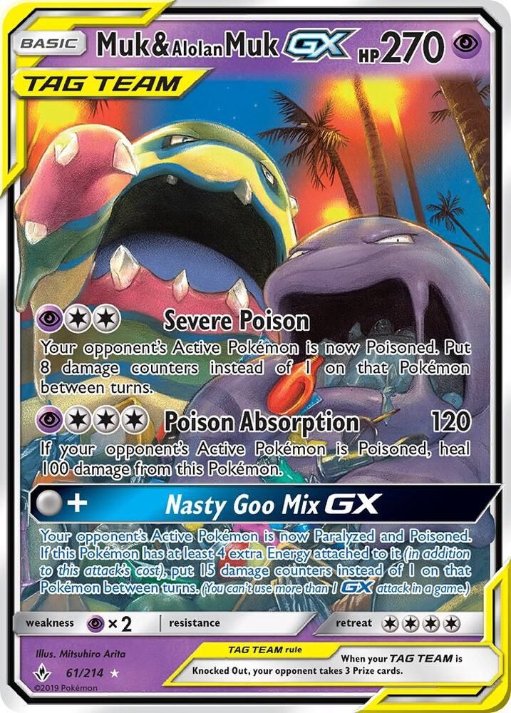 POKEMON MUK &amp; ALOLAN MUK GX 61/214 UR TAG TEAM