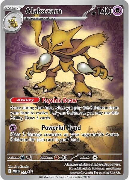 POKEMON ALAKAZAM 009 BLACK STAR PROMO