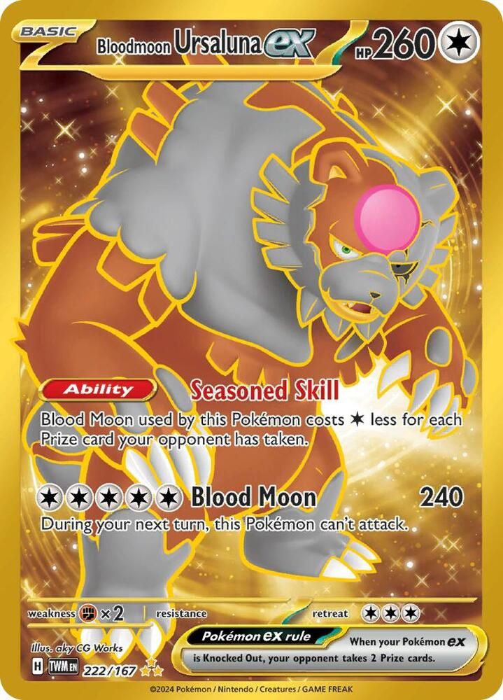 POKEMON BLOODMOON URSALUNA EX 222/167