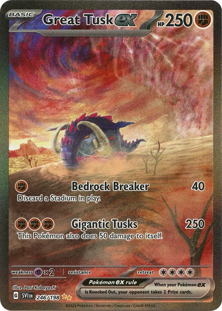 POKEMON GREAT TUSK EX 246/198 ALT ART