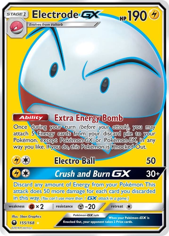 POKEMON ELECTRODE GX LP 155/168 FULL ART