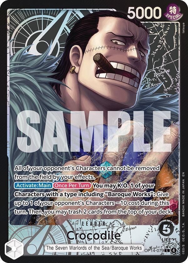 ONE PIECE CROCODILE LEADER ALT ART OP14-079