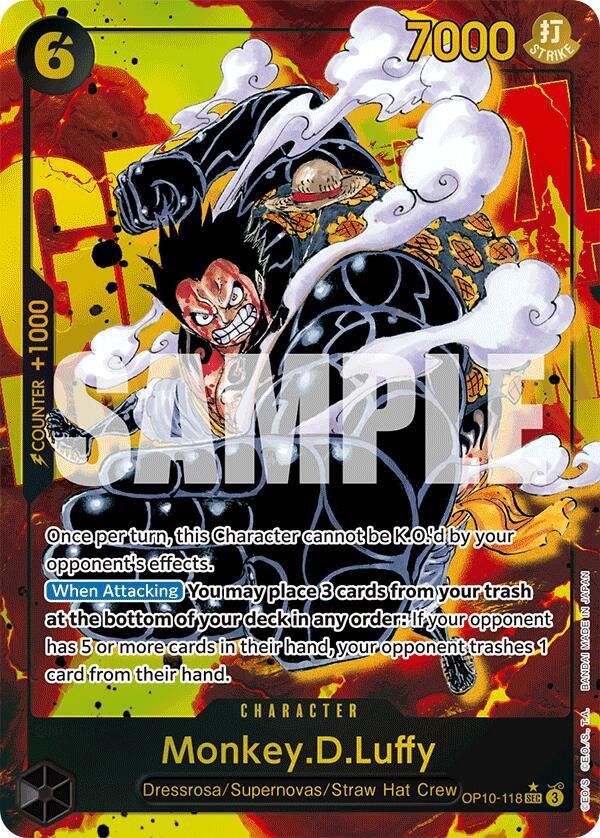 ONE PIECE MONKEY.D.LUFFY OP10-118 ALT ART