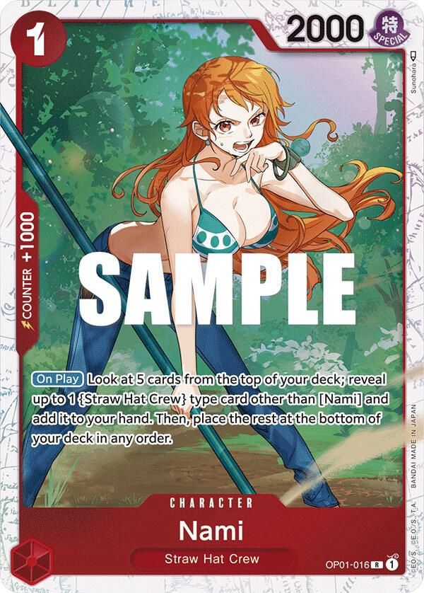 ONE PIECE NAMI OP01-016 THREE CAPTAINS PROMO