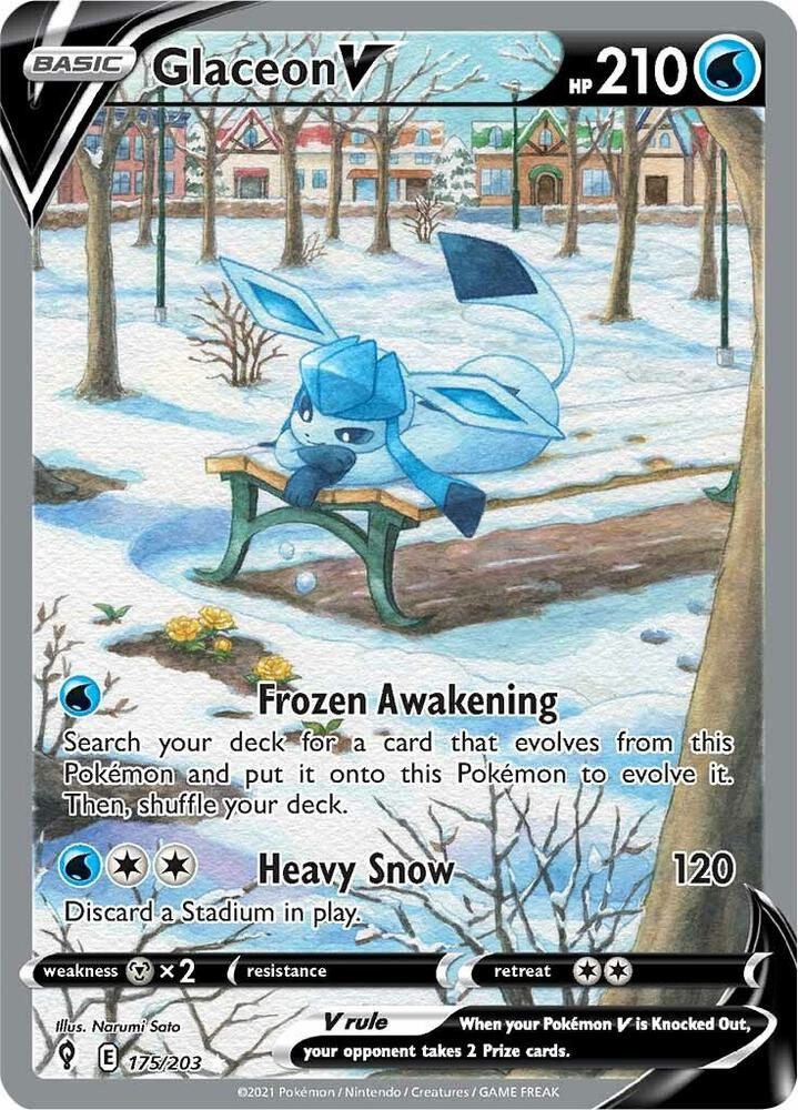 POKEMON GLACEON V  175/203 FULL ART