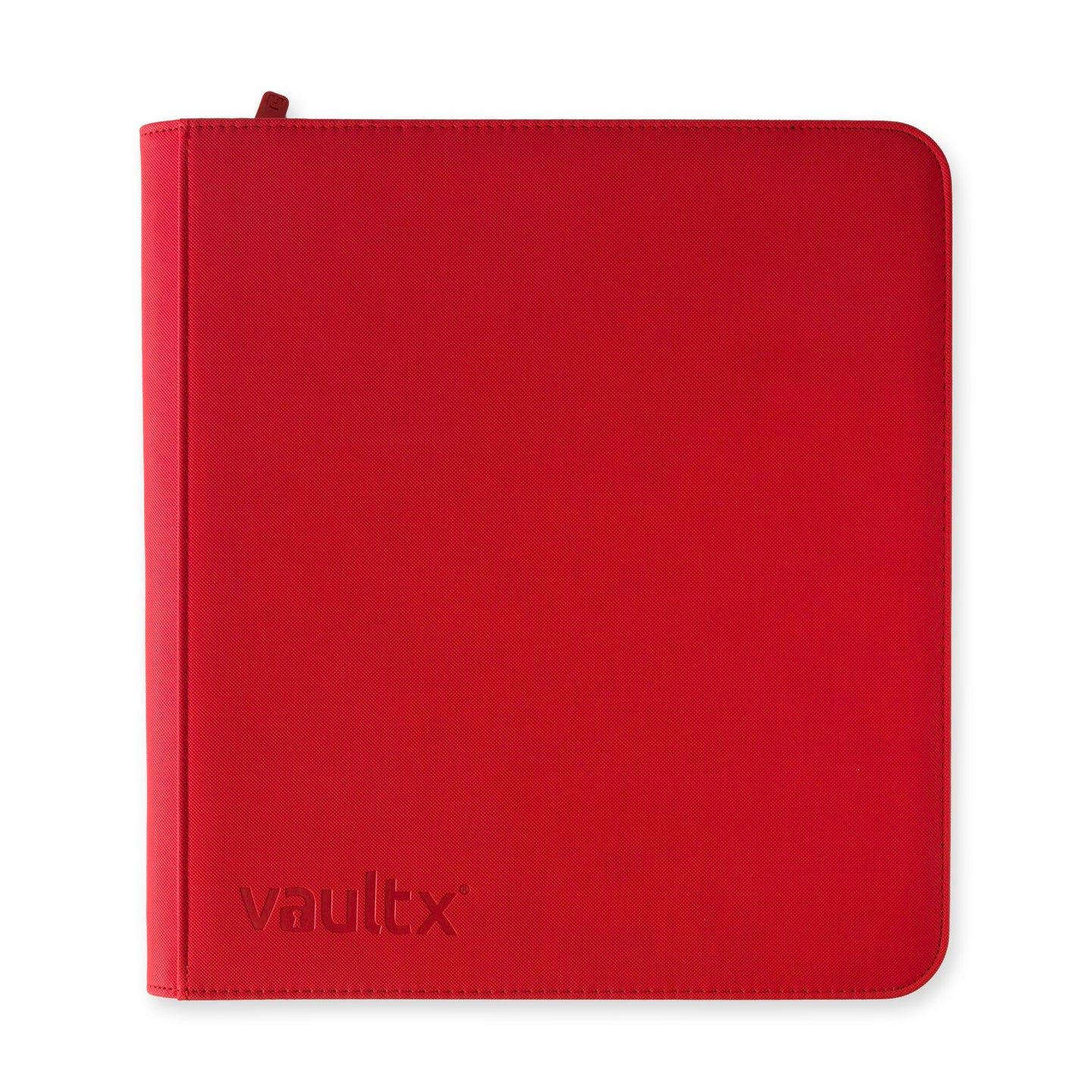 VAULT X  ECO TEC 12 POCKET SIDELOADING ZIP BINDER RED