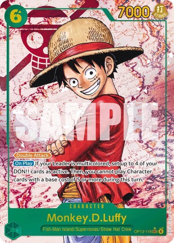 ONE PIECE MONKEY.D.LUFFY OP13-118 ALT ART