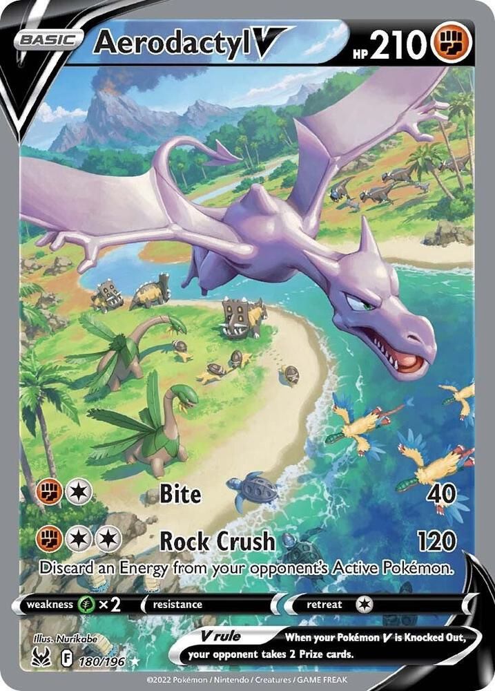 POKEMON AREODACTYL V 180/196  ALT FULL ART