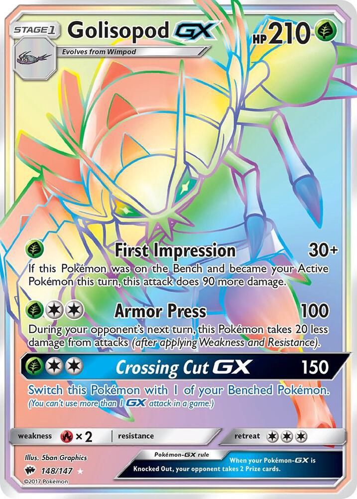 POKEMON GOLISOPOD GX 148/147