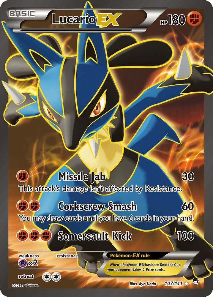 POKEMON LUCARIO EX DMG 107/111 UR