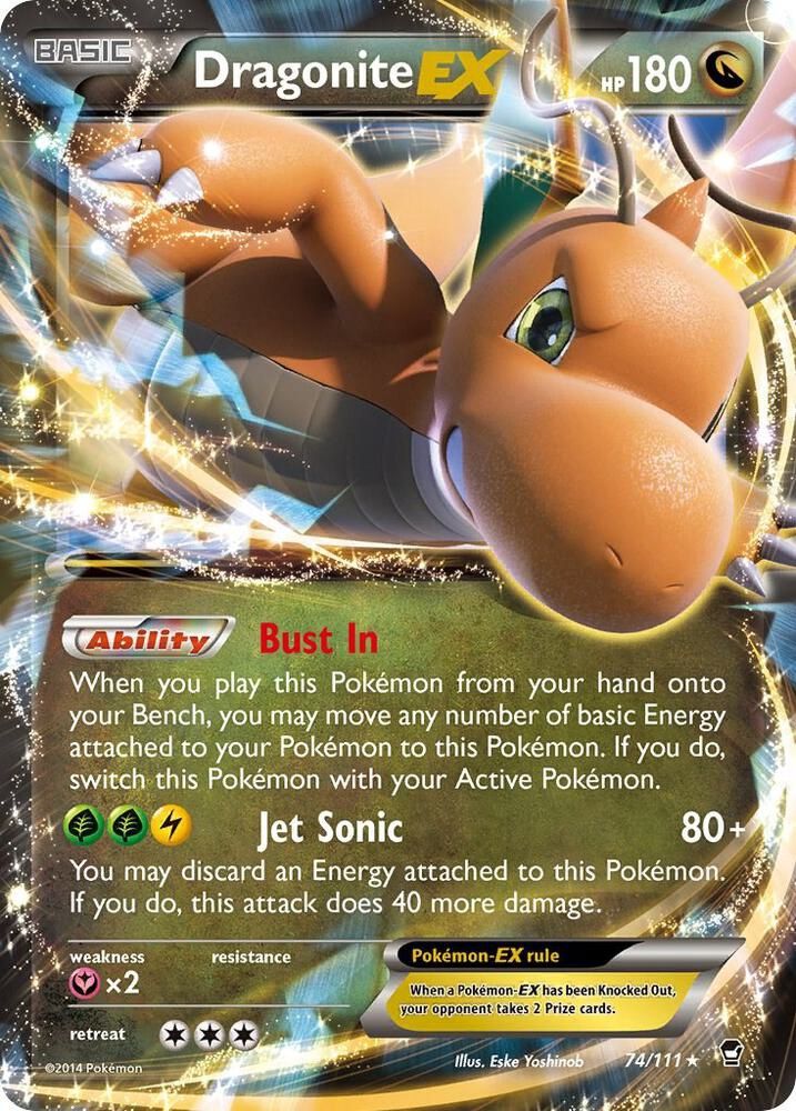 POKEMON DRAGONITE EX LP 74/111