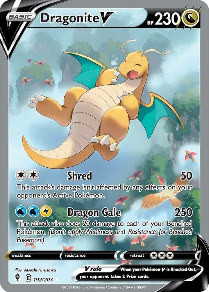 POKEMON DRAGONITE V 192/203 ALT FULL ART