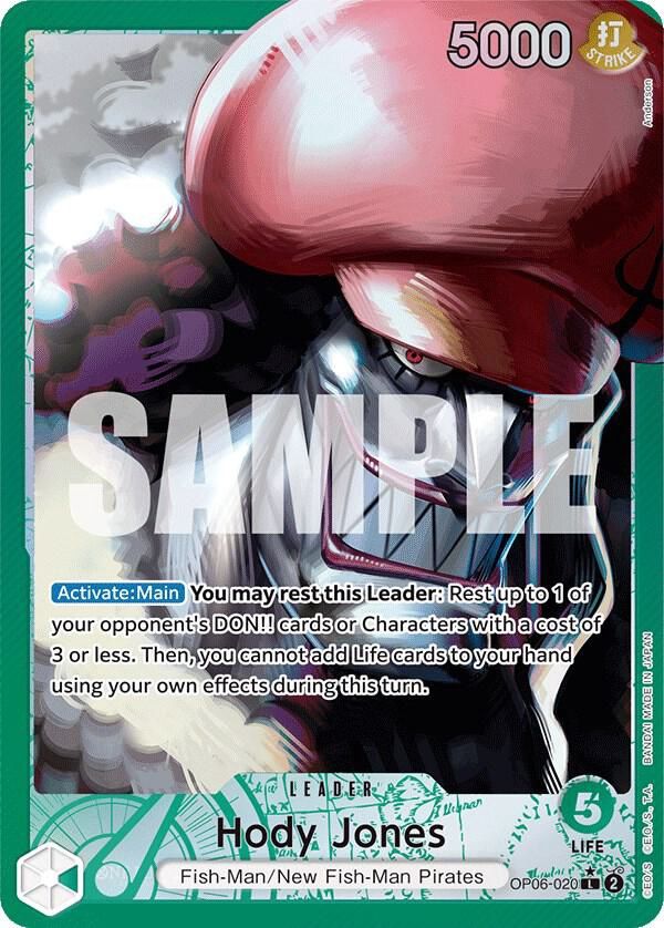 ONE PIECE HODY JONES OP06-020 LEADER ALT ART