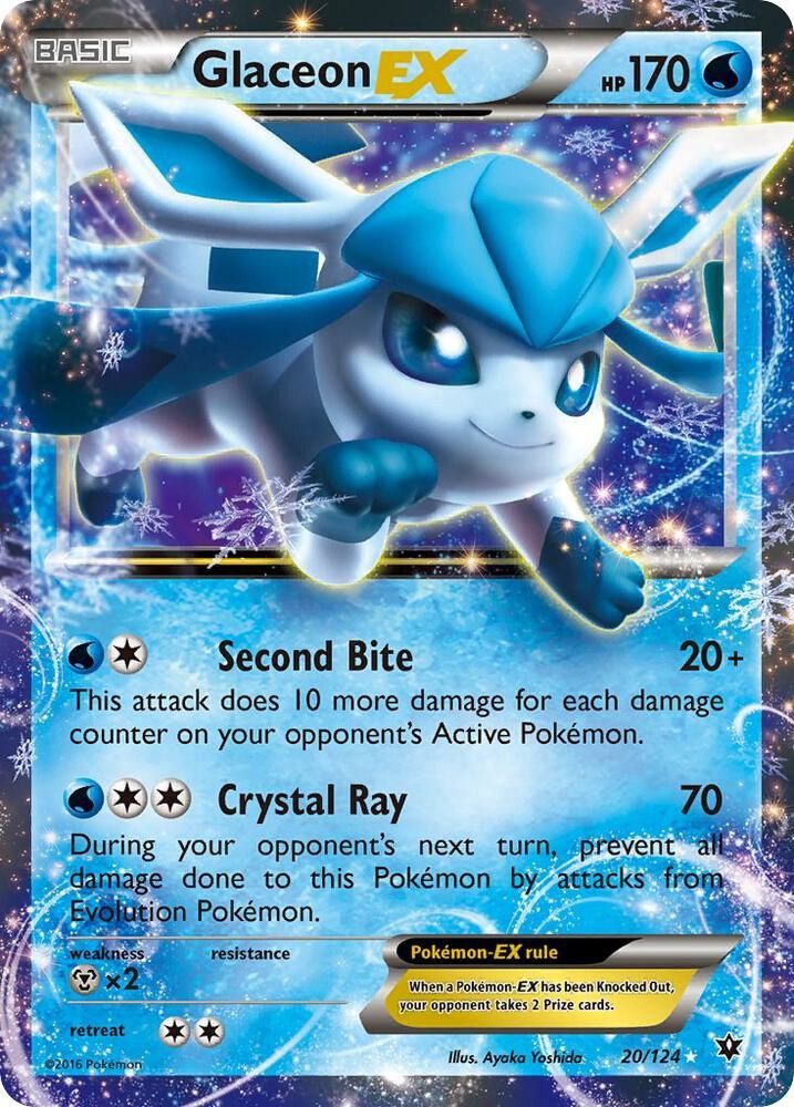 POKEMON GLACEON EX LP 20/124 UR