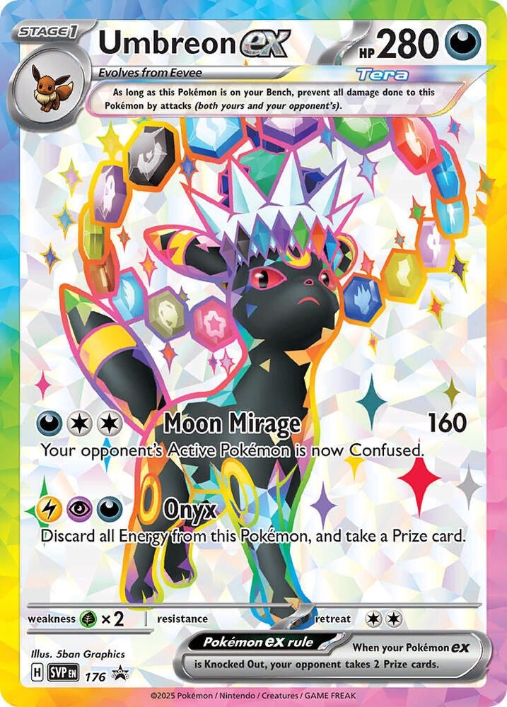 POKEMON UMBREON EX LP 176 BLACK STAR PROMO