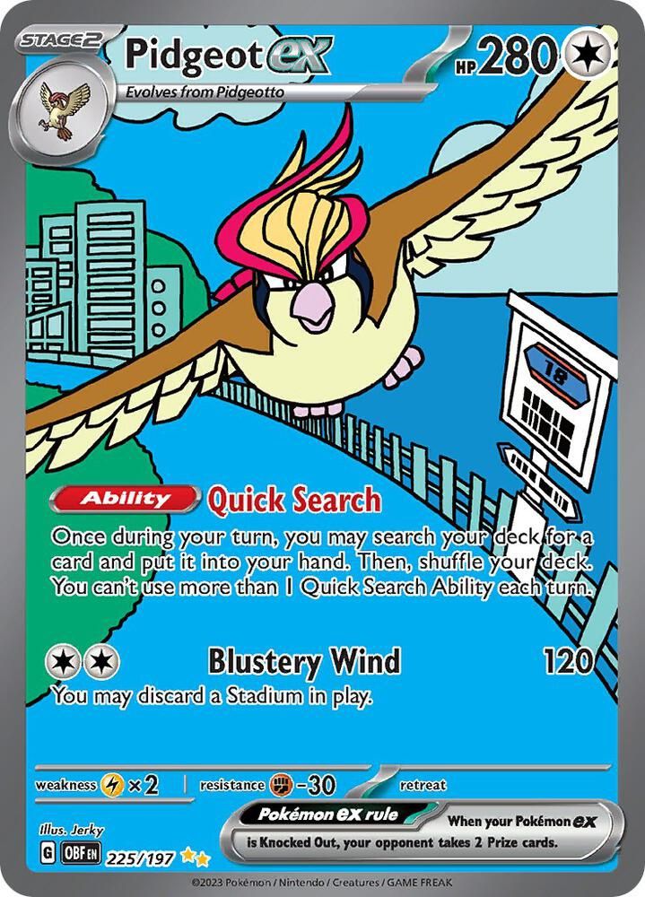 POKEMON PIDGEOT EX 225/197