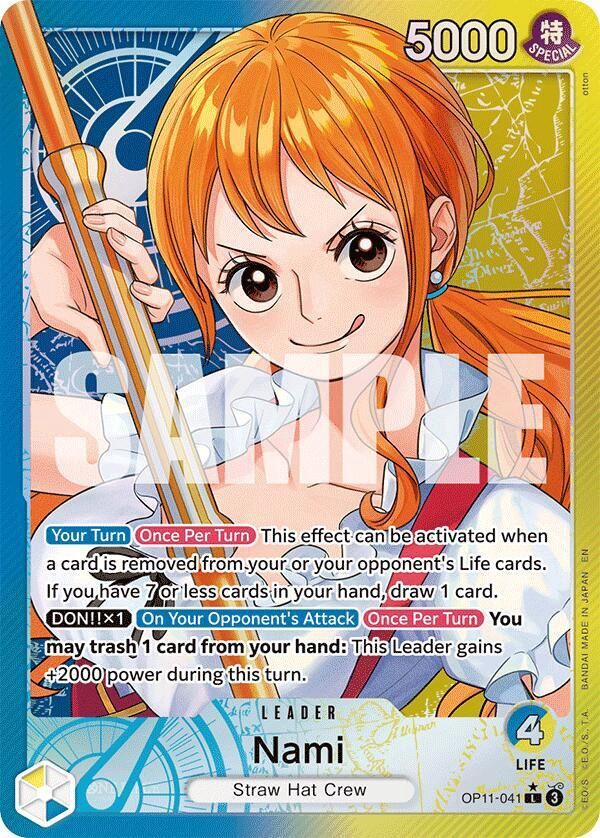 ONE PIECE NAMI OP11-041 LEADER ALT ART