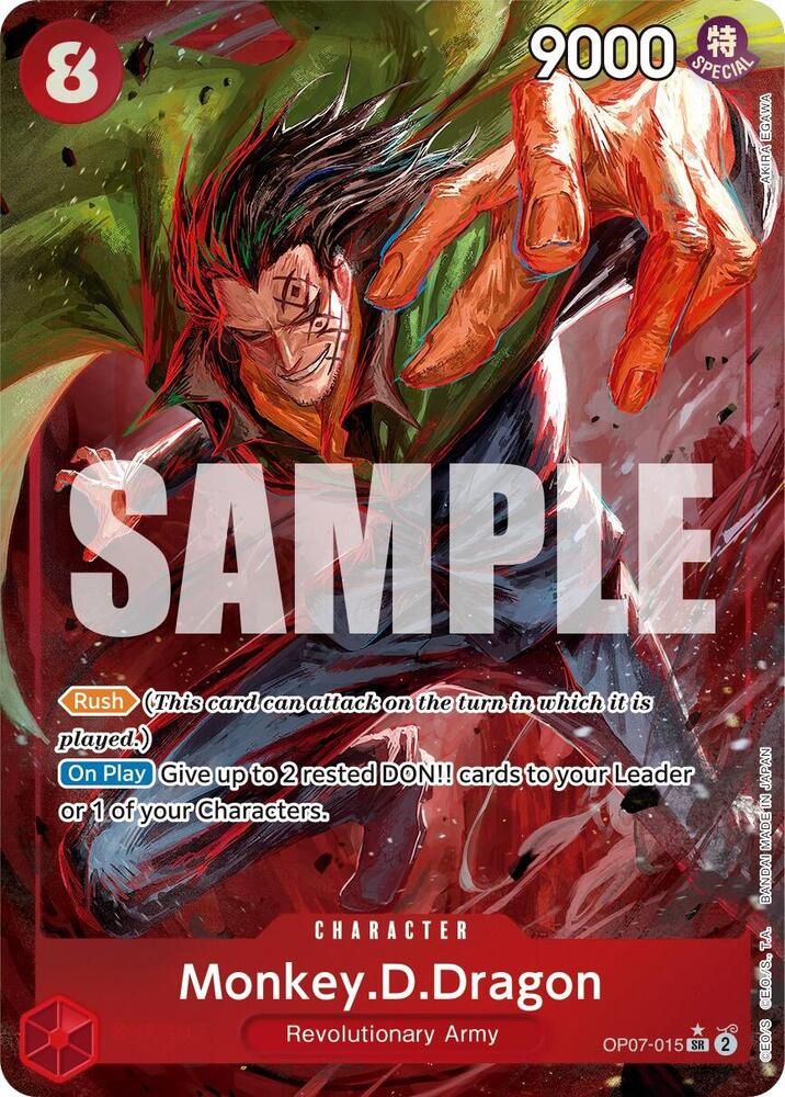 ONE PIECE MONKEY.D.DRAGON OP07-015 ALT ART
