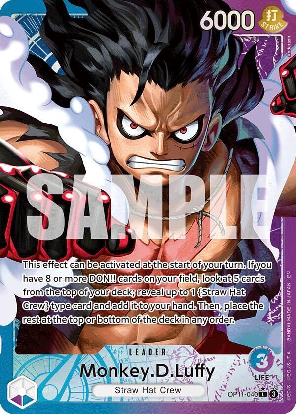 ONE PIECE MONKEY.D.LUFFY OP11-040 LEADER ALT ART