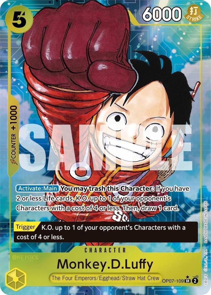 ONE PIECE MONKEY.D.LUFFY OP07-109 ALT ART