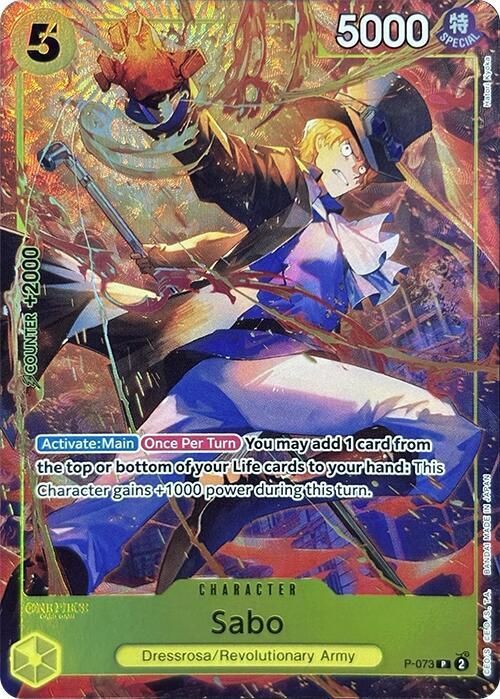 ONE PIECE SABO P-073 ALT ART  BEST VOL 3