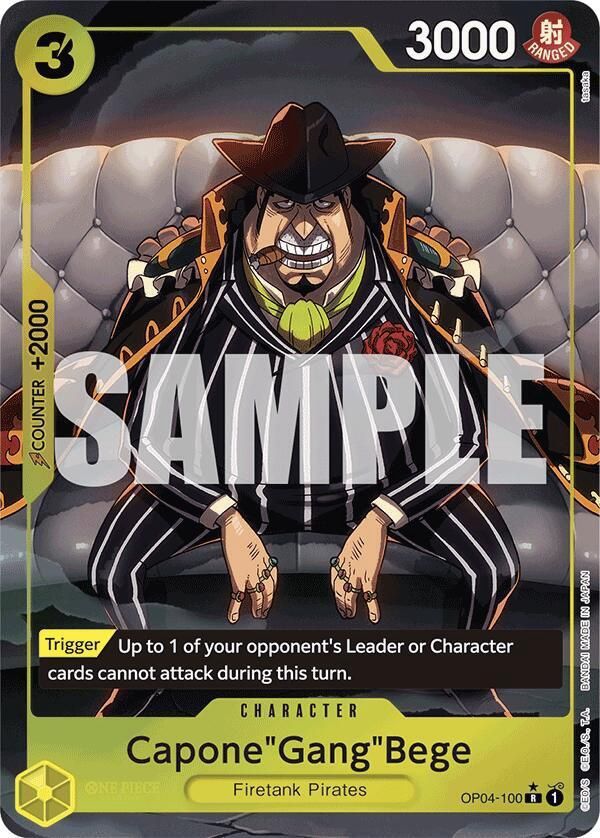 ONE PIECE CAPONE GANG BEGE OP04-100 ALT ART