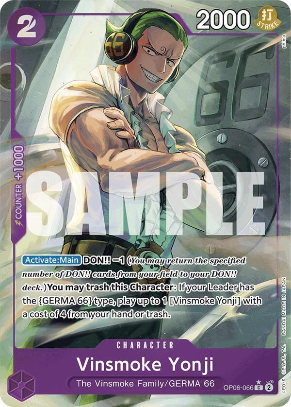ONE PIECE VINSMOKE YONJI OP06-066 ALT ART