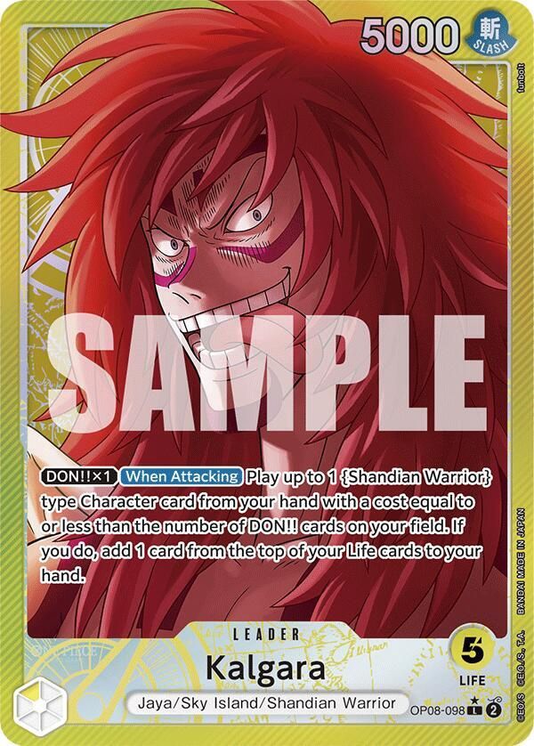 ONE PIECE KALGARA OP08-098 LEADER ALT ART