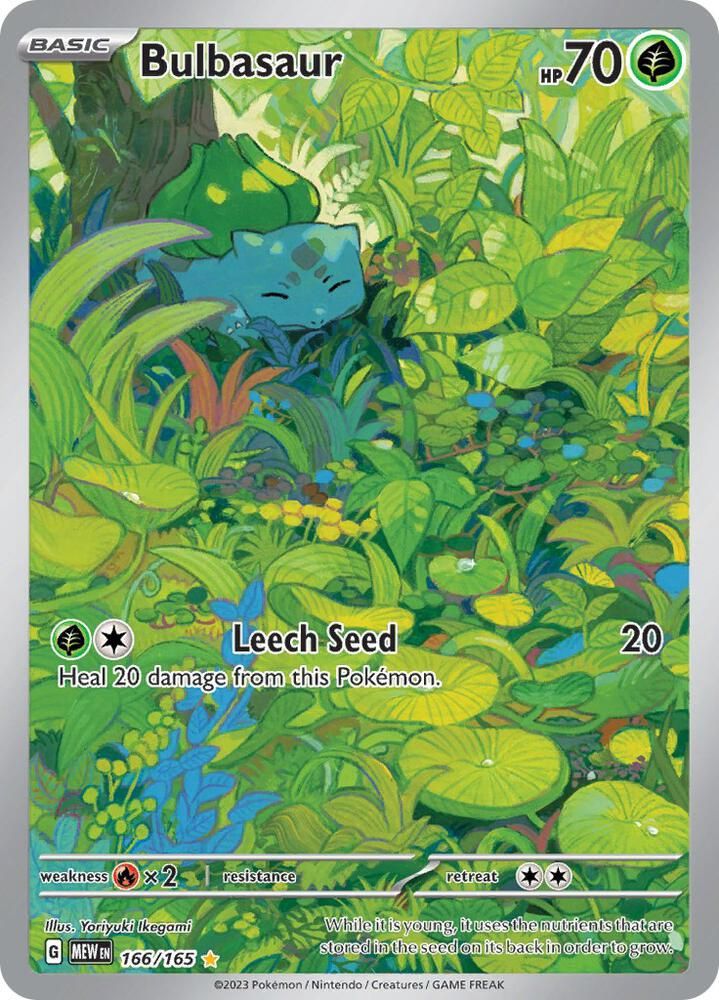 POKEMON BULBASAUR LP 166/165 ALT ART