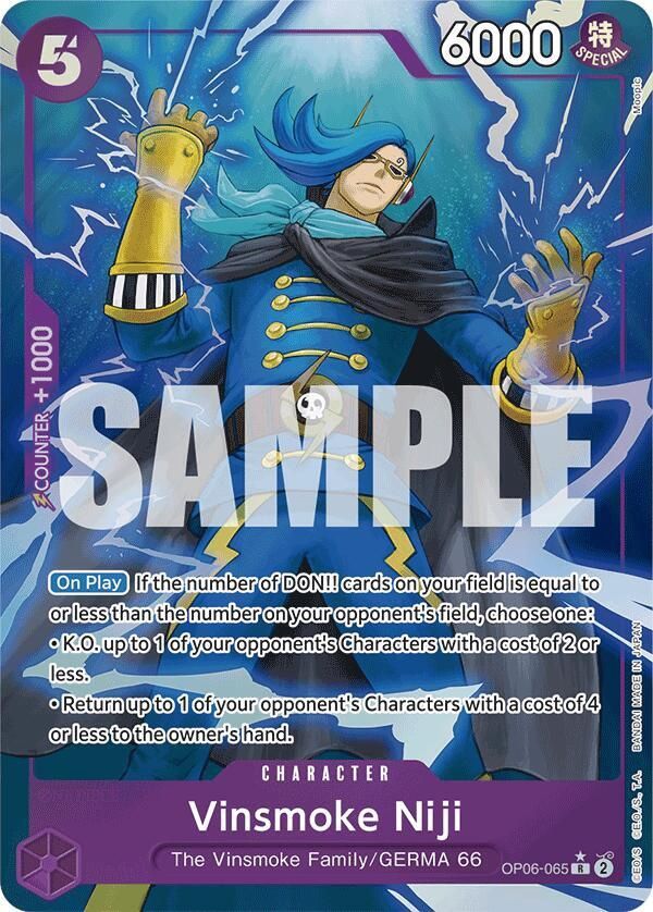 ONE PIECE VINSMOKE NIJI OP06-065 FULL ART PRB