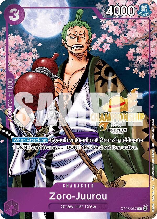 ONE PIECE ZORO JUUROU OP05-067 25 26 EVENT PACK CHAMPIONSHIP
