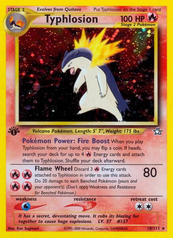 POKEMON TYPHLOSION 118/111 HOLO NEO GENESIS UNLIMITED