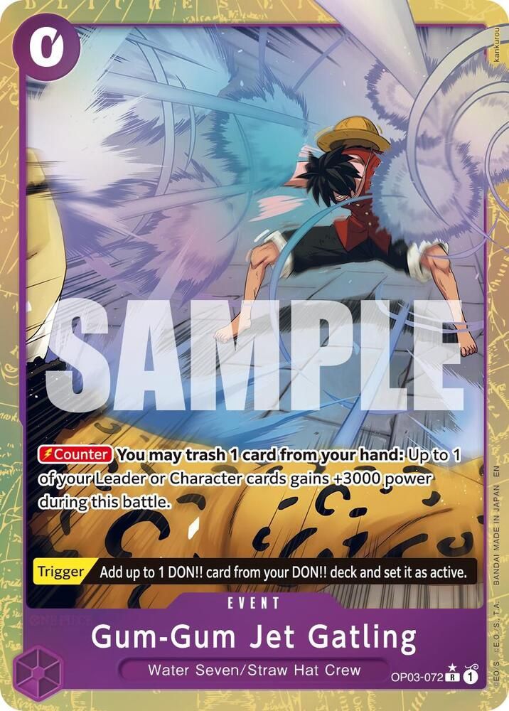 ONE PIECE GUM-GUM JET GATLING  OP03-072 ALT ART PRB