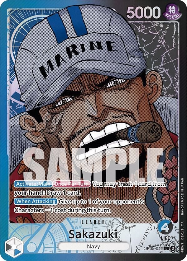 ONE PIECE SAKAZUKI OP05-041 LEADER ALT ART