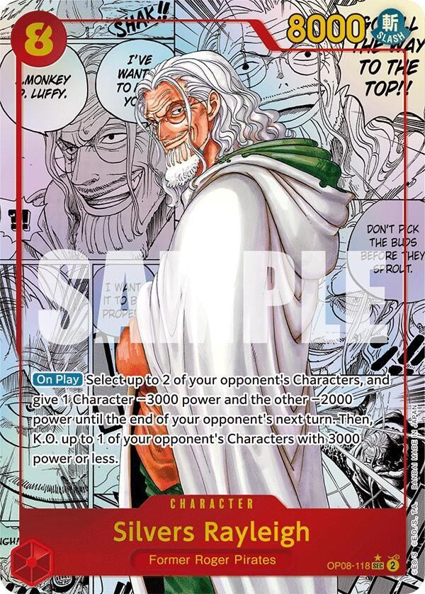 ONE PIECE SILVERS RAYLEIGH OP08-118 MANGA