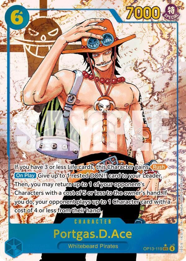 ONE PIECE PORTGAS.D.ACE ALT ART OP13-119
