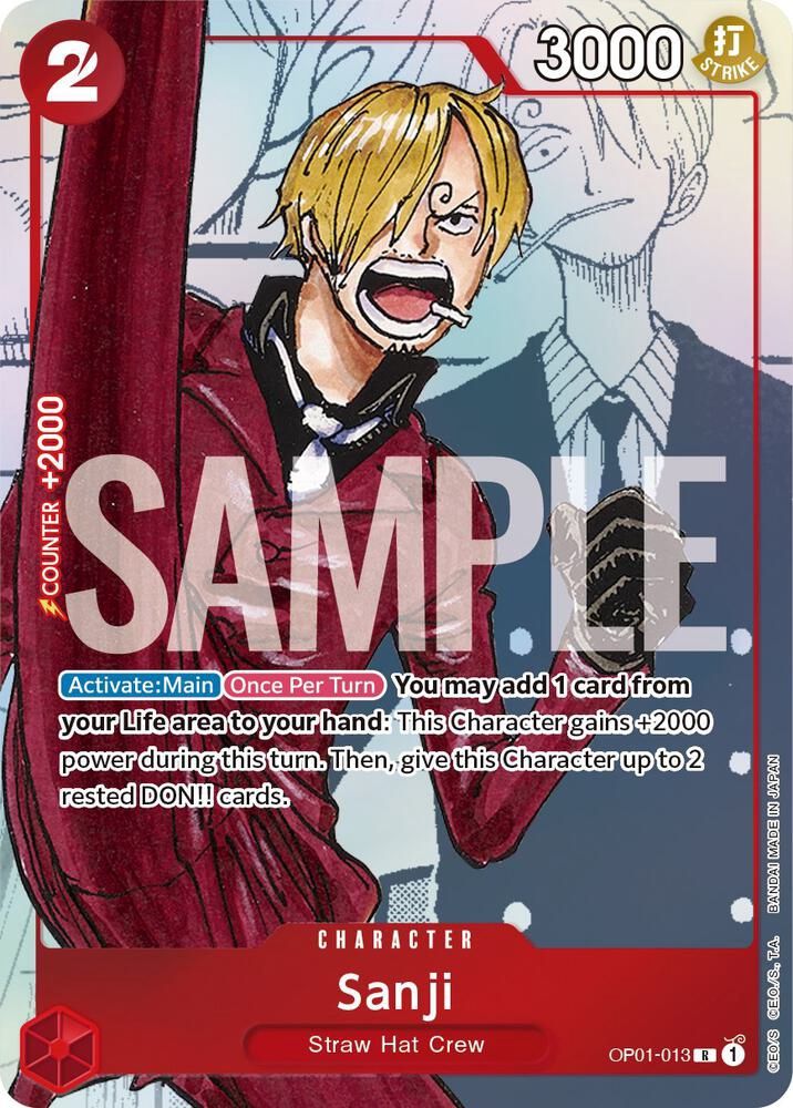 ONE PIECE SANJI OP01-013 ALT ART PROMO