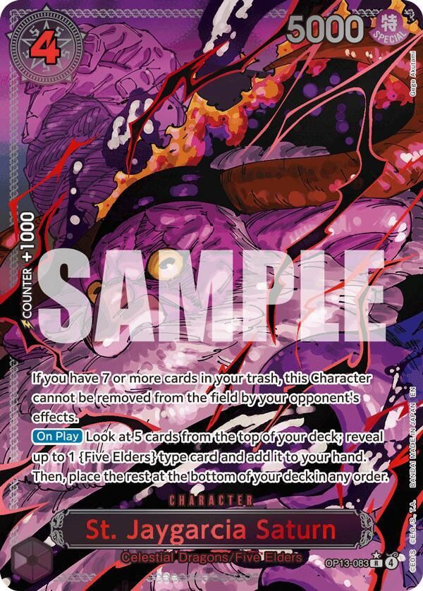 ONE PIECE ST JAYGARCIA SATURN OP13-083 DEMON PACK ART