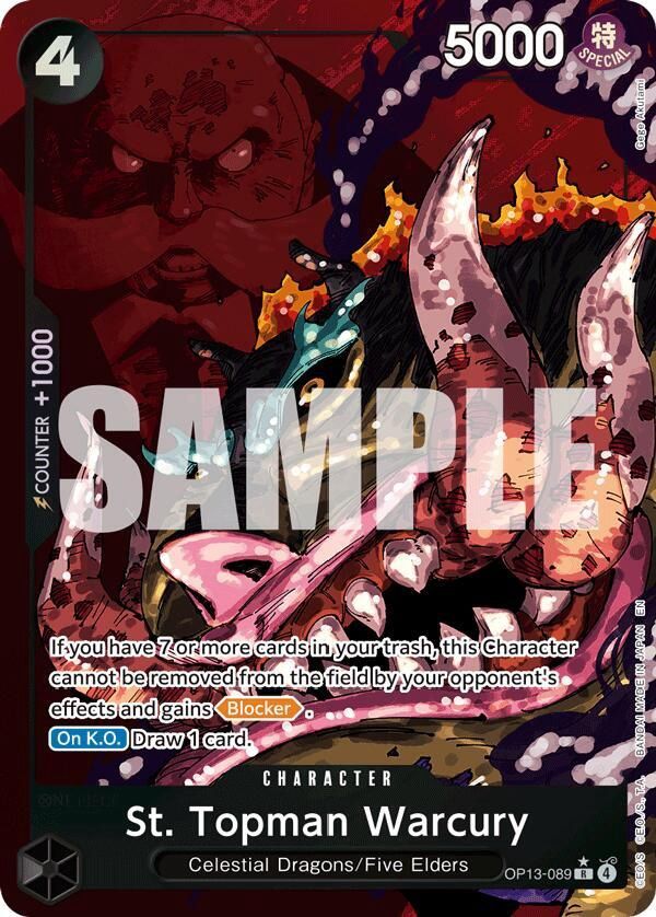 ONE PIECE ST. TOPMAN WARCURY ALT ART OP13-089