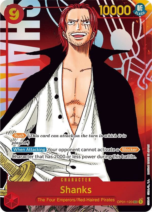 ONE PIECE SHANKS OP01-120 SEC ALT