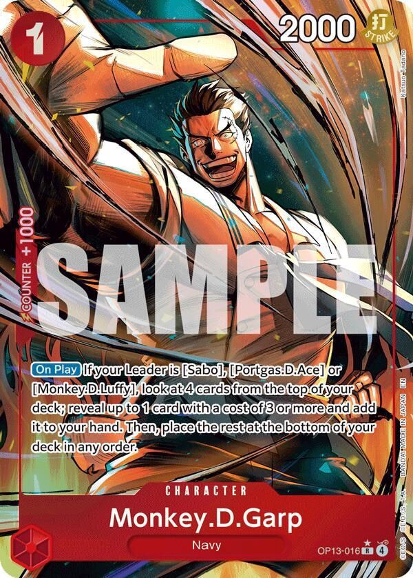 ONE PIECE MONKEY.D.GARP OP13-016 ALT ART