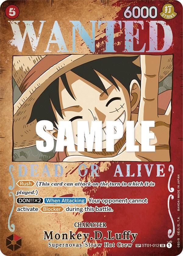ONE PIECE MONKEY.D.LUFFY ST01-012 SP WANTED POSTER