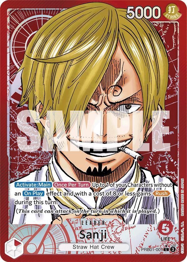 ONE PIECE SANJI PRB01-001 LEADER ALT ART