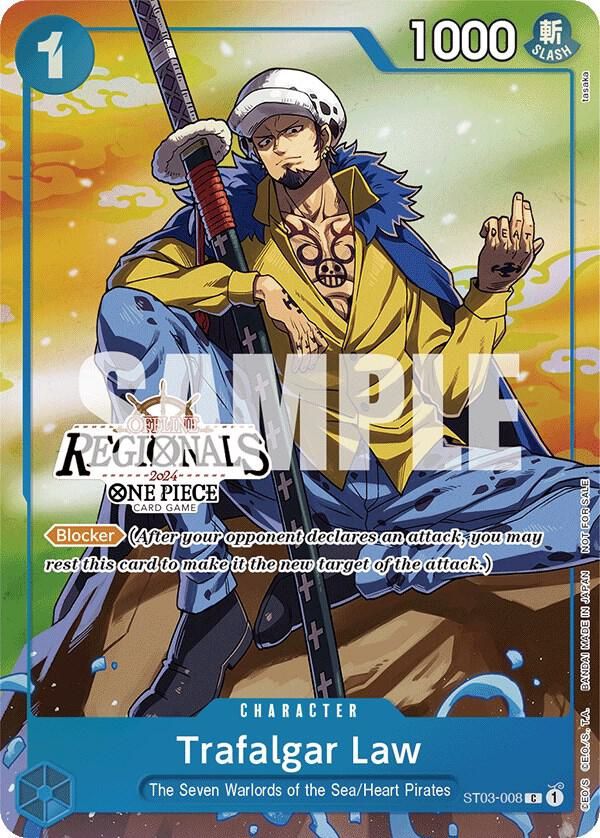 ONE PIECE TRAFALGAR LAW ST03-008 OFFLINE REGION 2024 VOL 2 PARTIC